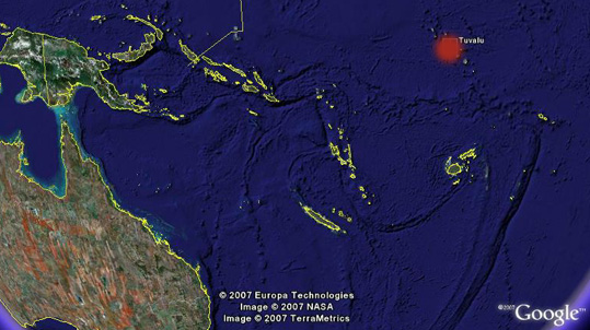 Tuvalu Satellite carte
